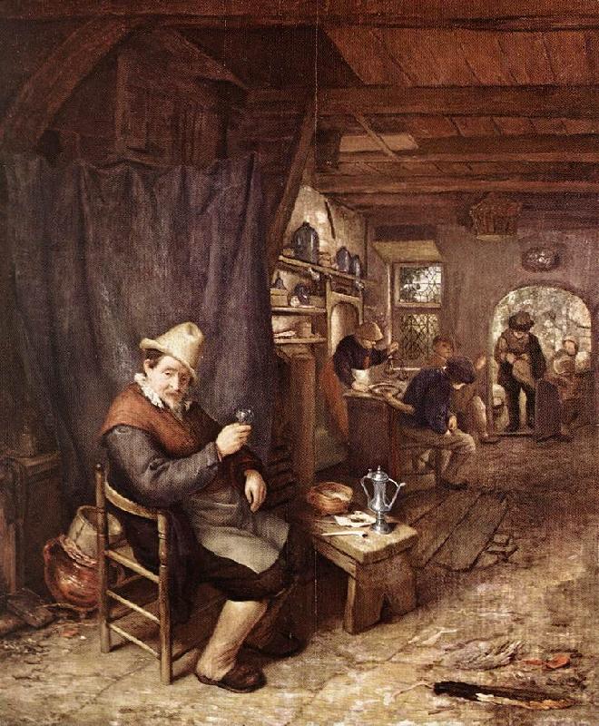 OSTADE, Adriaen Jansz. van The Drinker sag Norge oil painting art